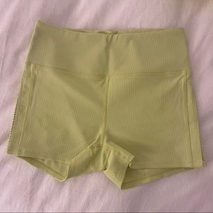 Yellow Free People Movement Biker Shorts